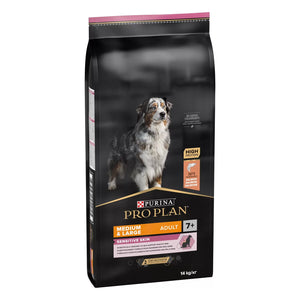 Pro Plan Cão Adulto 7+ Sensitive Skin Medium & Large para Pele Sensível Rico em Salmão 14Kg
